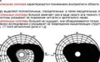 Абсолютная скотома глаза – что это такое: глазная скотометрия
